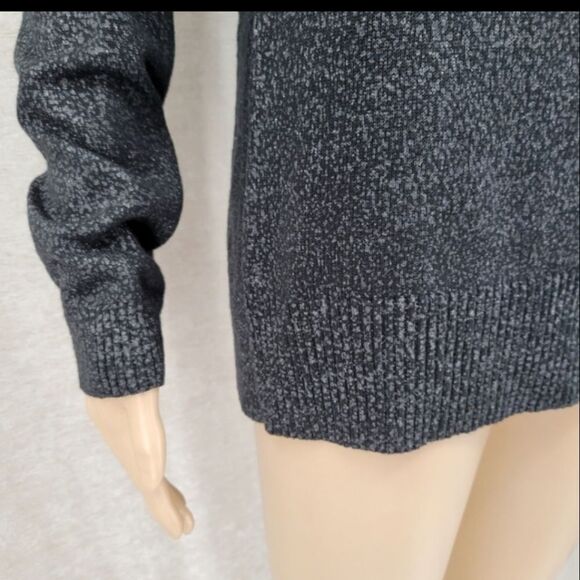 Etcetera Silk Cotton Cashmere Black and Speckled Metallic Cowl Neck Sweater - Picture 3 of 11